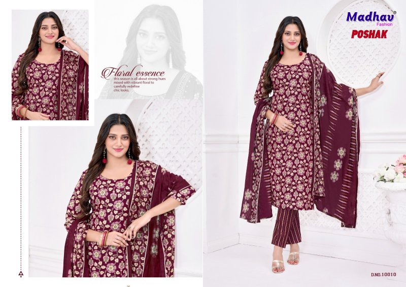 Poshak Vol 10 By Madhav Cotton Printed Dress Material 
